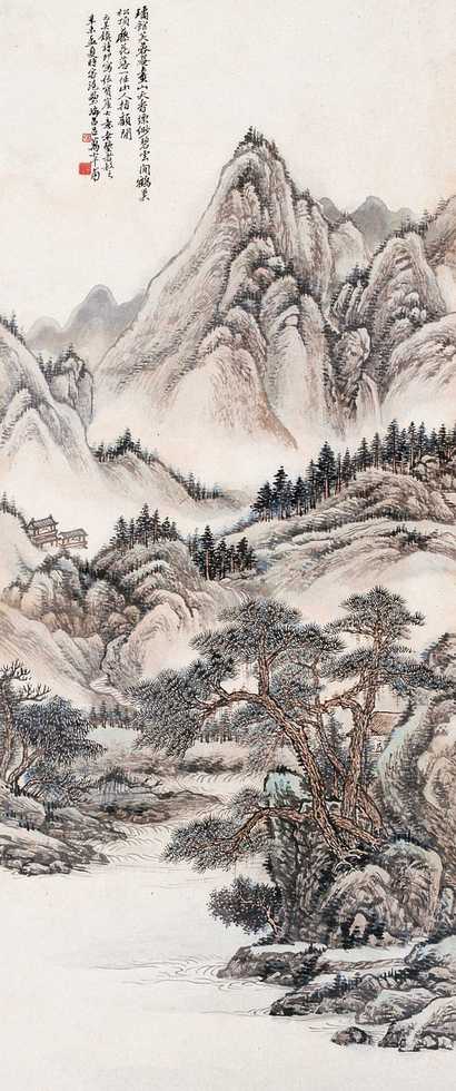 吕万 山水 立轴